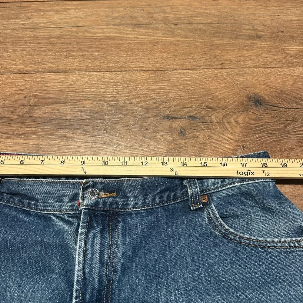 Levis 550 Blue Relaxed Tapered Jeans Womens 18 S Medium Wash High Rise‎ Denim